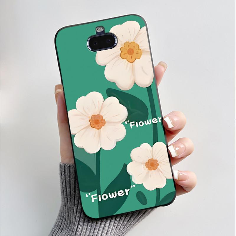 Case For Sony Xperia 20/Xperia 8/SOV42/Xperia 8 Lite Phone Case Luxury Fashion Butterfly Flowers Black Silicone Soft Back Cover