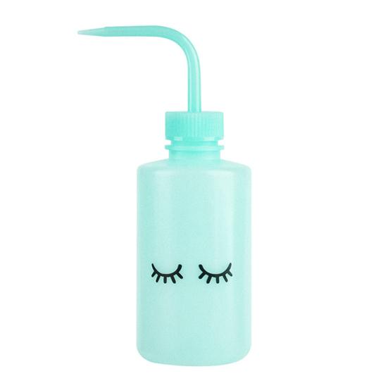 Wimpernreinigungsflasche mit gebogener Düse 250ml Augenbrauen Make-up Entfernung & Wimpernpflegewerkzeug Nachfüllbare Quetschflasche für Schönheitssalon Heimgebrauch