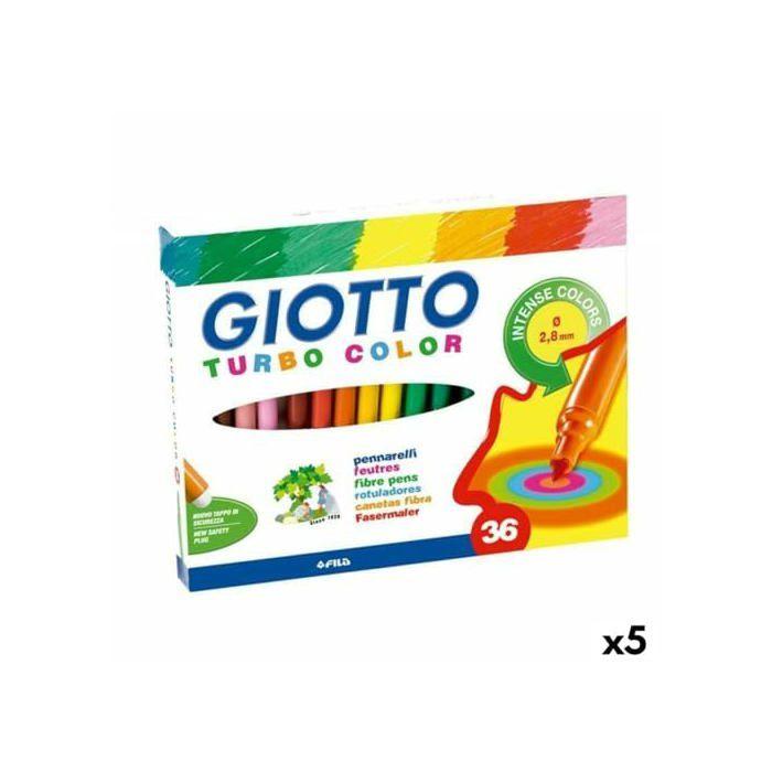 Feutres - Giotto - Turbo Color - Multicolore - Lot De 5 Pièces