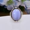 Blue Lace Agate - Namibia 925 Sterling Silver Ring V5082, Blue Ring, Oval Ring, Valentin's Day Gift, Gift For Her, Birthday Gift, Handmade Jewelry, Si
