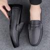 Summer New Leather Shoes Soft Sole Driving Men's Shoes Cover Feet Casual Doudou Shoes Fashion Korean Version Large Size Men's Leather Shoes Men