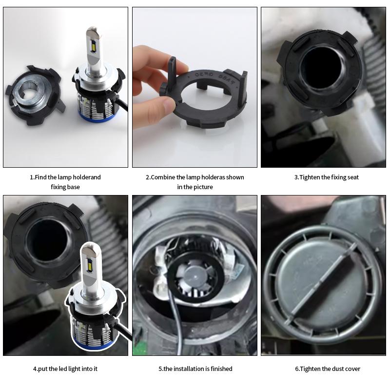 10PC H7 Car Led Headlight Base Replacement Holder Adapter Retainer Cover For VW New Lavida Touran Tiguan Lamando Skoda Octavia