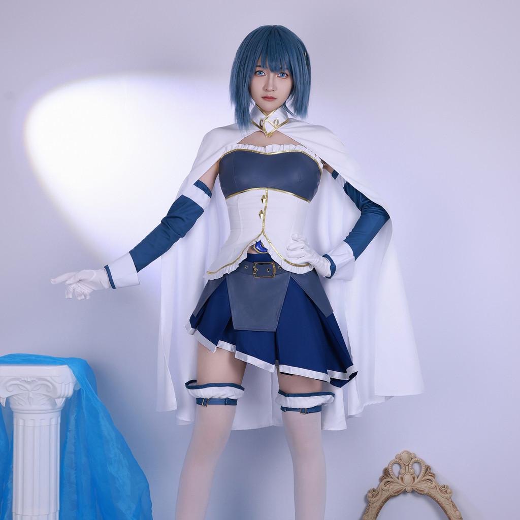 Madoka Magica Kostuum Met Accessoires En Pruik Voor Cosplay En Conventie Gebruik