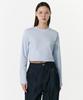 MUSINSA STANDARD WOMAN Women'S Crew Neck Crop Long Sleeve T-Shirt [Pastel Blue]