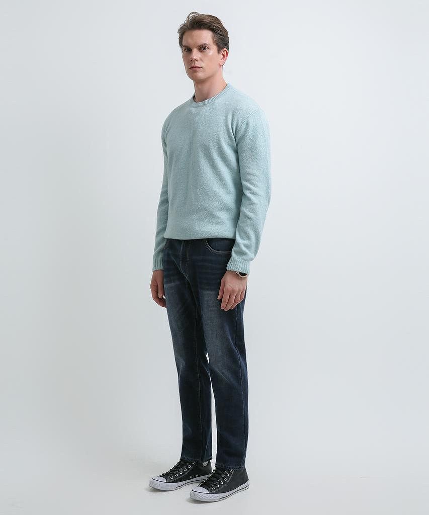 Seuteulaikeu Fine Blend Classic Crew Neck Knit (Mint Blue)