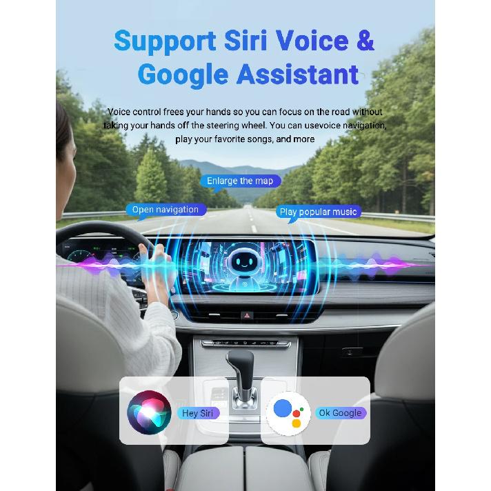 2026 New 2in1 Wired To Wireless CarPlay Adapter, Android Auto Dongle, High-Quality Car Accessory Smart Box 5GHz WiFi Type-C/USB