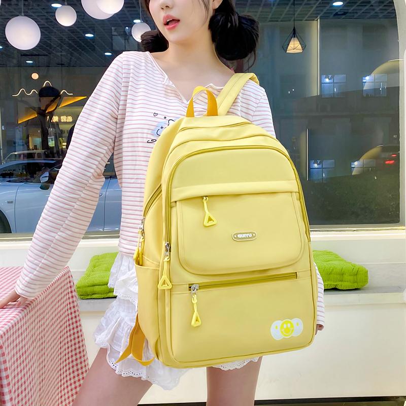 Four-Piece Backpack Set Junior High School Student Schoolbag Women Campus Backpack Large Capacity Backpack