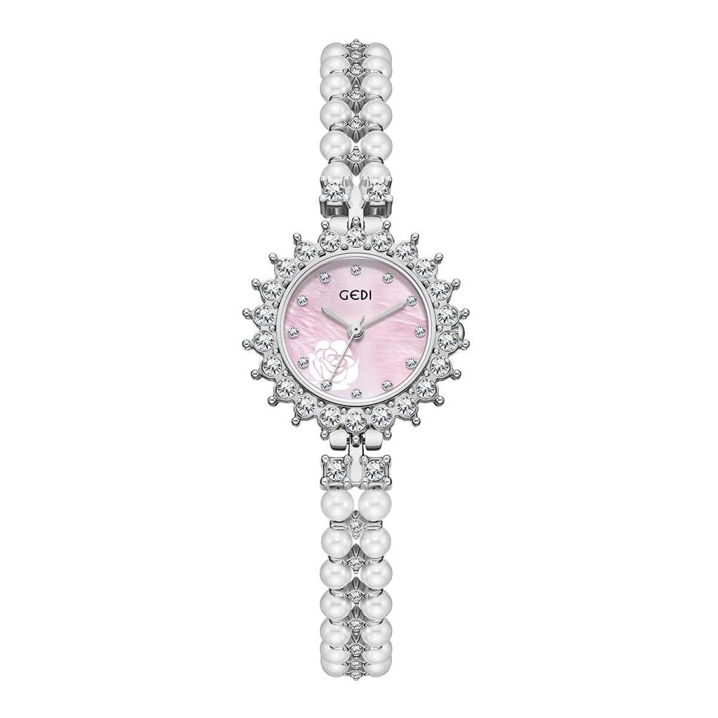 Light Luxury High-End Fritillary Surface Printed Women'S Watch, Small Exquisite Fashion Pearl Bracelet Watch