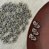 Thailand Handmade Silver Twist Double Ring S-Buckle Bracelet DIY Accessory.
