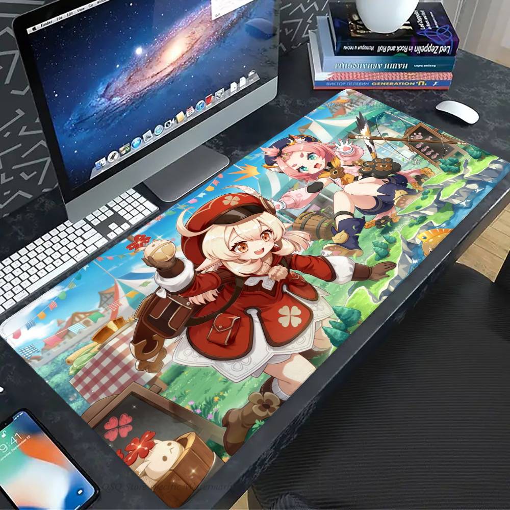 Klee Anime G-Genshin Impact Mousepad Non-slip Suitable For Office Computers Laptops E-sports Game Desk Mats XXL Keyboard