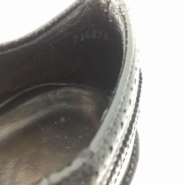 70s-80s USA Vintage Long Wingtip Business Shoes Size 10E 27.5-28.0 Black(USED)