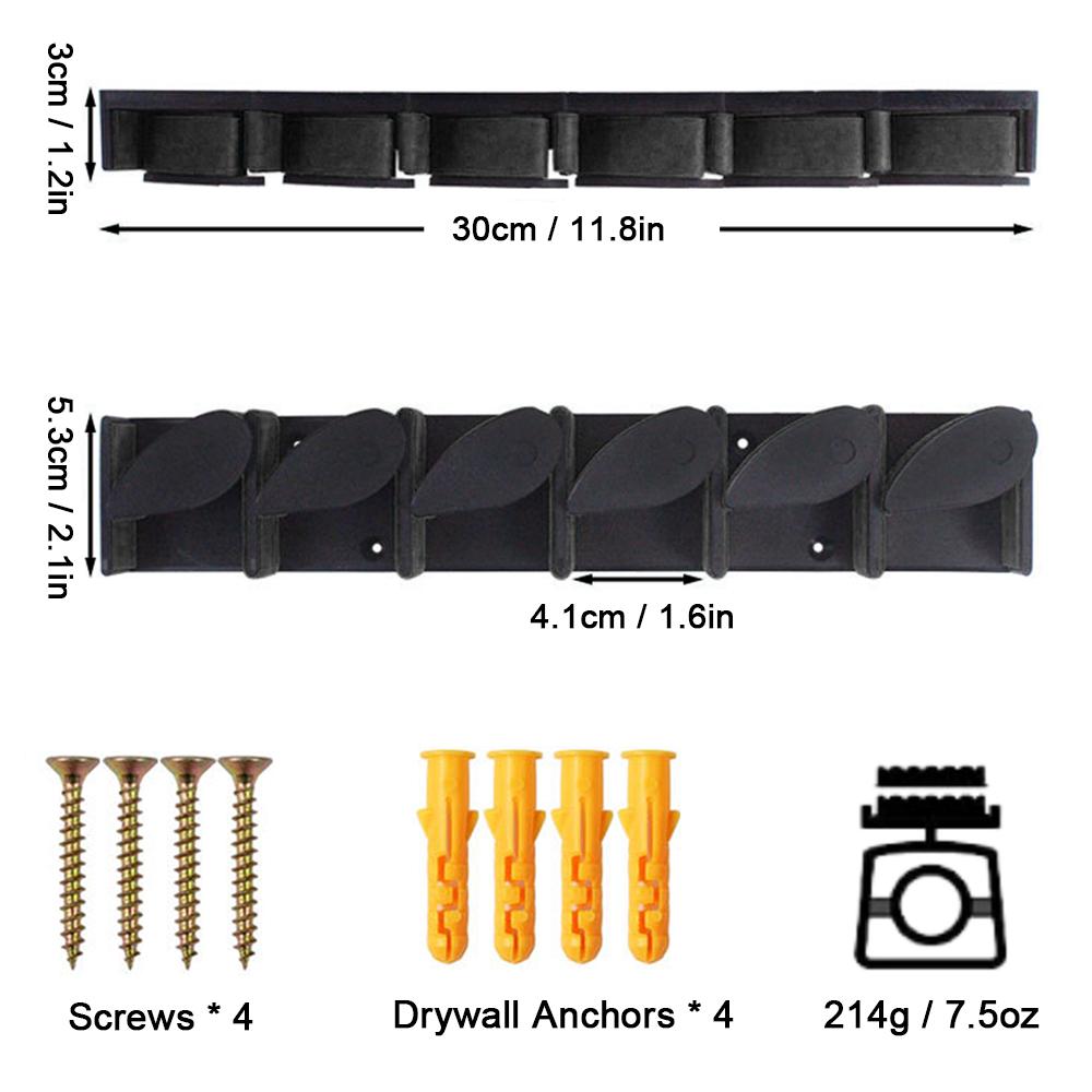 Fishing Rod Holder Wall Mounted Fishing Pole Storage Holder Rack for 6 Rods