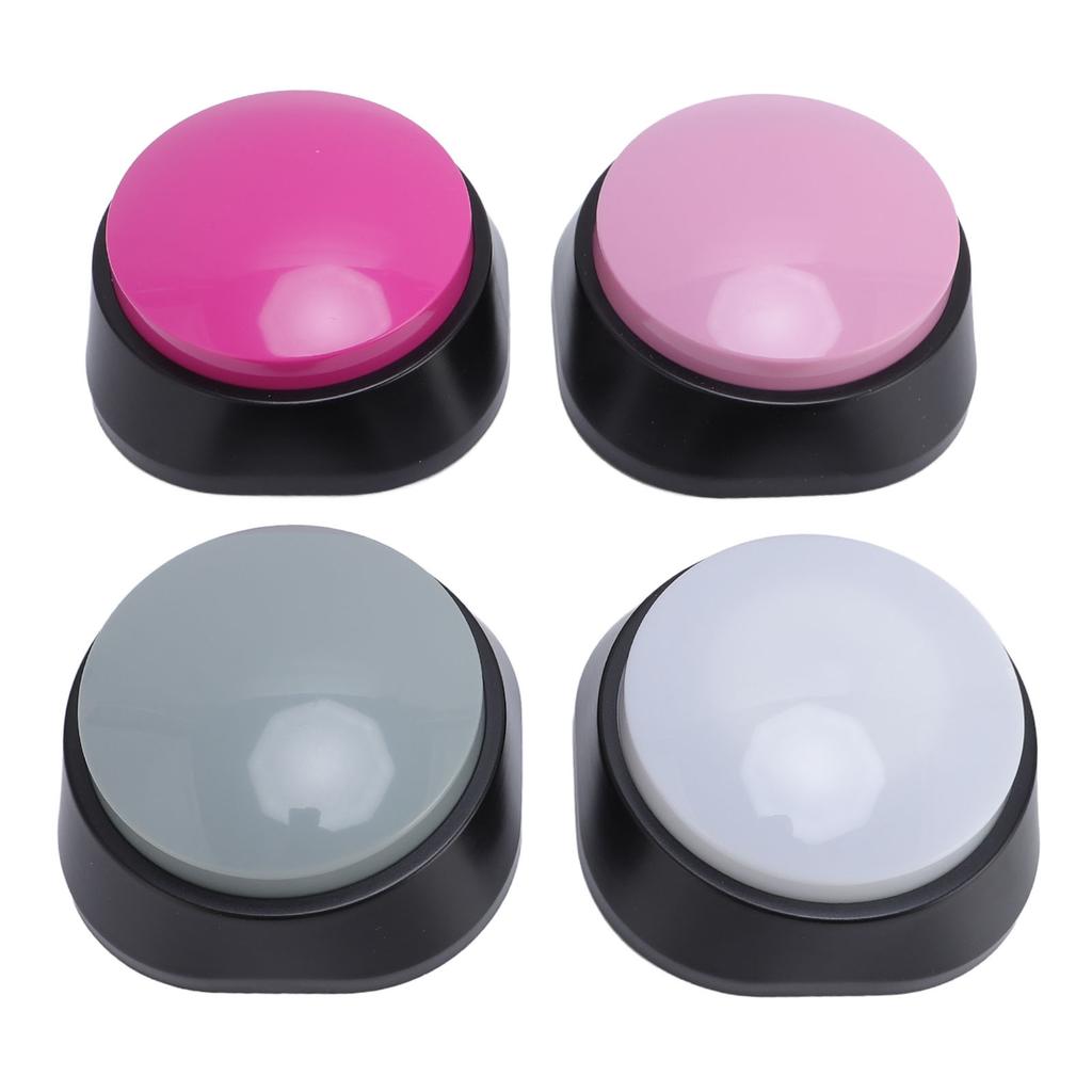 4PCS Voice Recording Buttons 4 Colors ABS Multifunctional Voice Pet Buzzer Training Buttons for