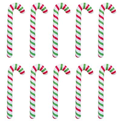 Front Door Garden Fence Outdoor Christmas Decorations Inflatable Candy Canes 7.5cm Thick Playful Touch Easy To Install