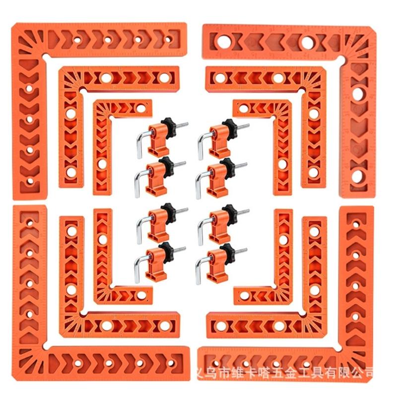 8 Set Corner Clamps for Woodwork 90 Degree Right Angle Clamp for Precise Positioning and Stability for DIY Projects