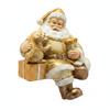 Santa Figurine with Dog Toned Resin Christmas Tabletop Ornament for Decorators,