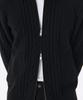 Musinsa Standard Aran Cable Collared Knit Zip-Up [Black]