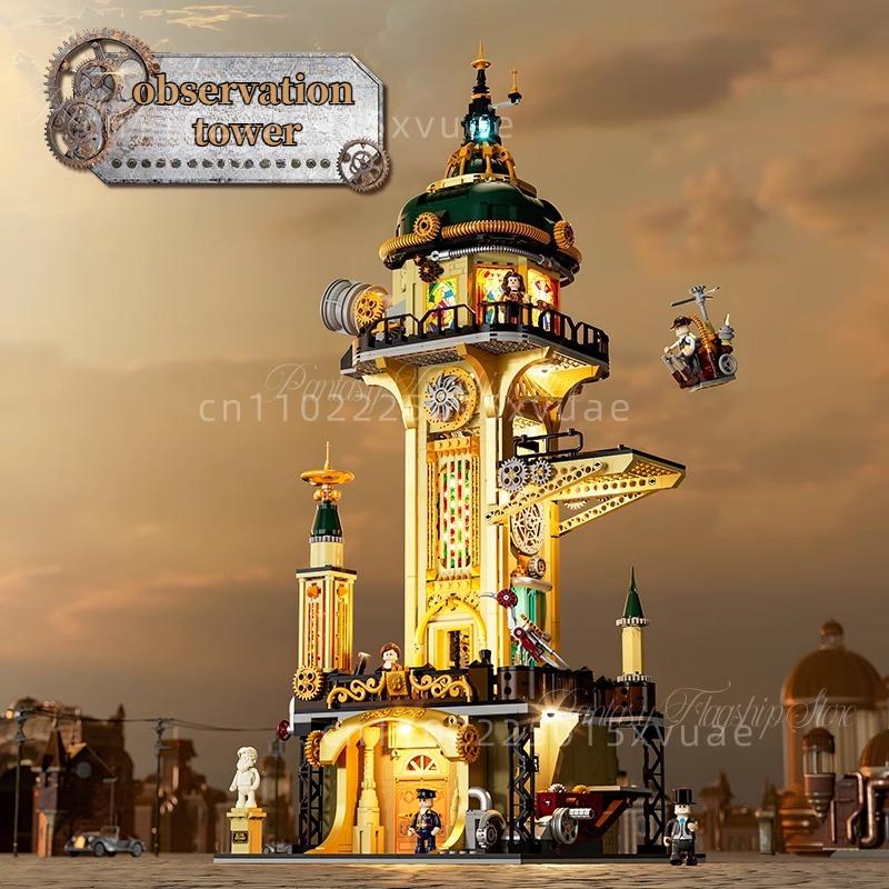 

Steampunk Series Building Blocks Observation Tower Large Assembled Building Model Desktop Decoration Collection Christmas Gift no box