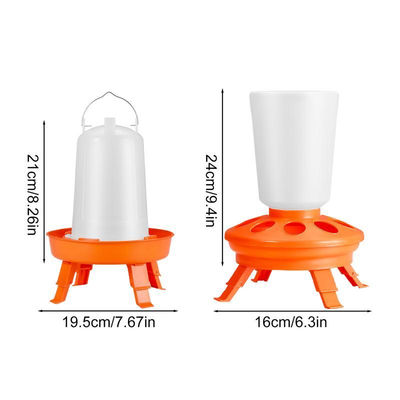 Poultry Automatic Feeding Bucket Chicken Feeder Barrel Water Bucket Geese Quail Drinking Farm Chicken Coop Water Supplies