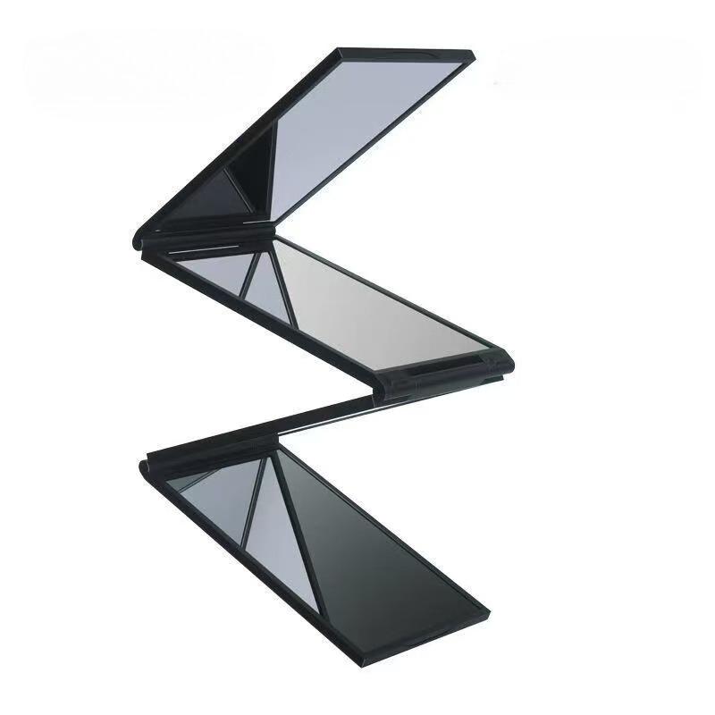 Folding Makeup Mirror Portable Handheld Pocket Mirror Minimalist Elegant Mirror Room Office Hand Decorative Mirrors Ornament
