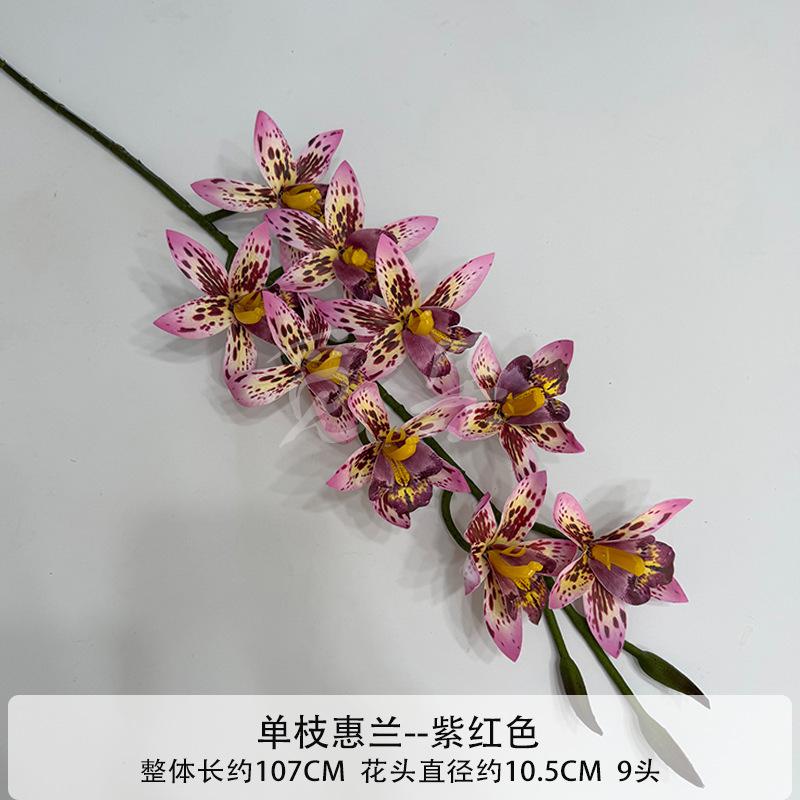 3pcs Cymbidium Orchid Flower Artificial Real Touch Phalaenopsis Flower for Wedding Home Decoration