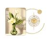 Modern style restaurant wall hanging jewelry crystal porcelain combination decoration hanging picture dining table wall clock