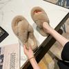 Fashion Slippers Women Winter Versatile Home Flat Bottom Plush Slippers Womens Shoes Zapatos De Mujer