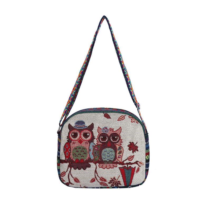 This Crossbody Bag Is A Single-shoulder Dual-purpose Small Bag with Embroidered Gold Thread Patterns and Ethnic Style