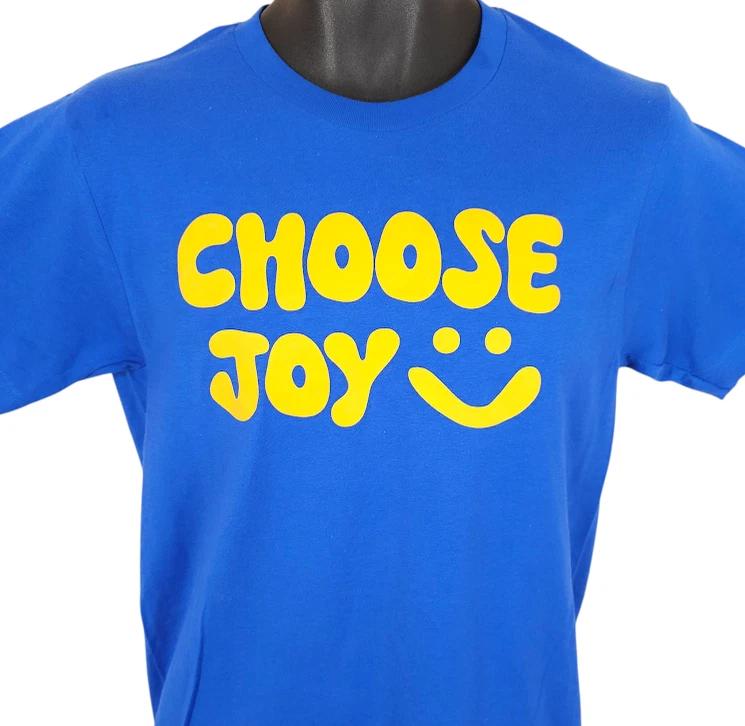 Choose Joy T Shirt Mens Size Small Blue Graphic Tee 4XL