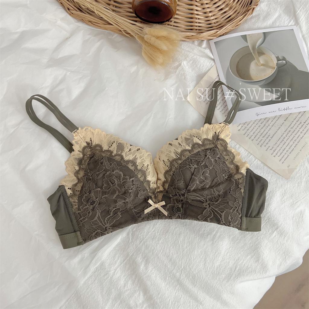 Girl Summer Sexy Lace Small Breast Gathers To Show Big No Underwire To Collect Pair Breast To Prevent Droop Underwear
