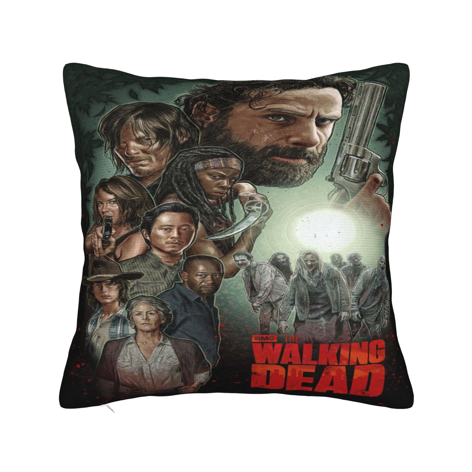 

The Walking Dead Pillowcase Stuff Printed Cushion Cover Throw Pillow Cover Home Decor Zippered Multi-Size 12x12in 30X30cm
