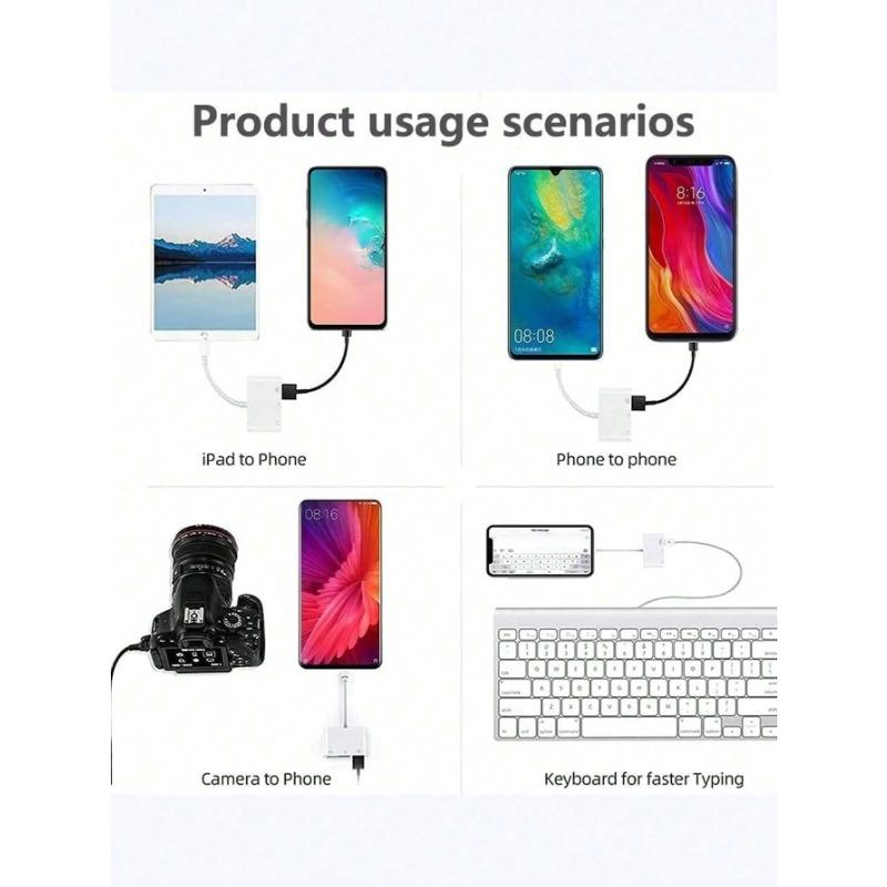 3 In 1 OTG Card Reader Type C Lightning to SD TF Memory Card Adapter For PC Laptop iPhone Multi Smart Cardreader No APP Requires