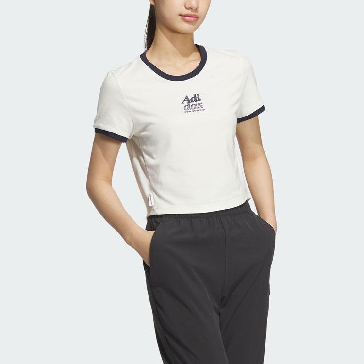 Adidas Small Logo T-Shirt Women Tops White JI6880