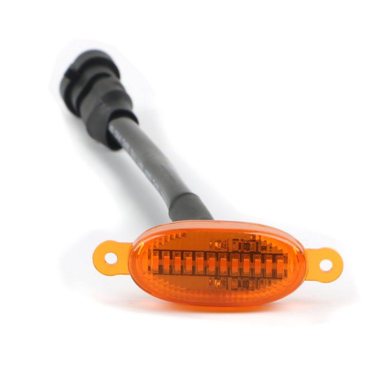 Car LED center grille yellow light 12V 24V 10 lights waterproof grille flashing pickup truck modification center grille daytime