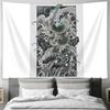 Japanese Dragon Tapestry Wall Hanging Anime Decor Mythical Beast Art Home Decor Room Divider Backdrop Aesthetic Wall Art