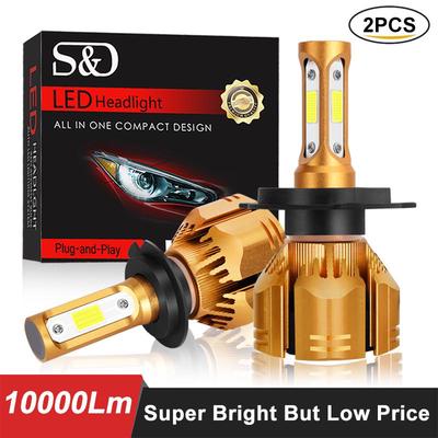 2X 72W 9005 HB3 LED Headlight Conversion Kit Bulbs COB Chip Light Lamp 6000K 12V