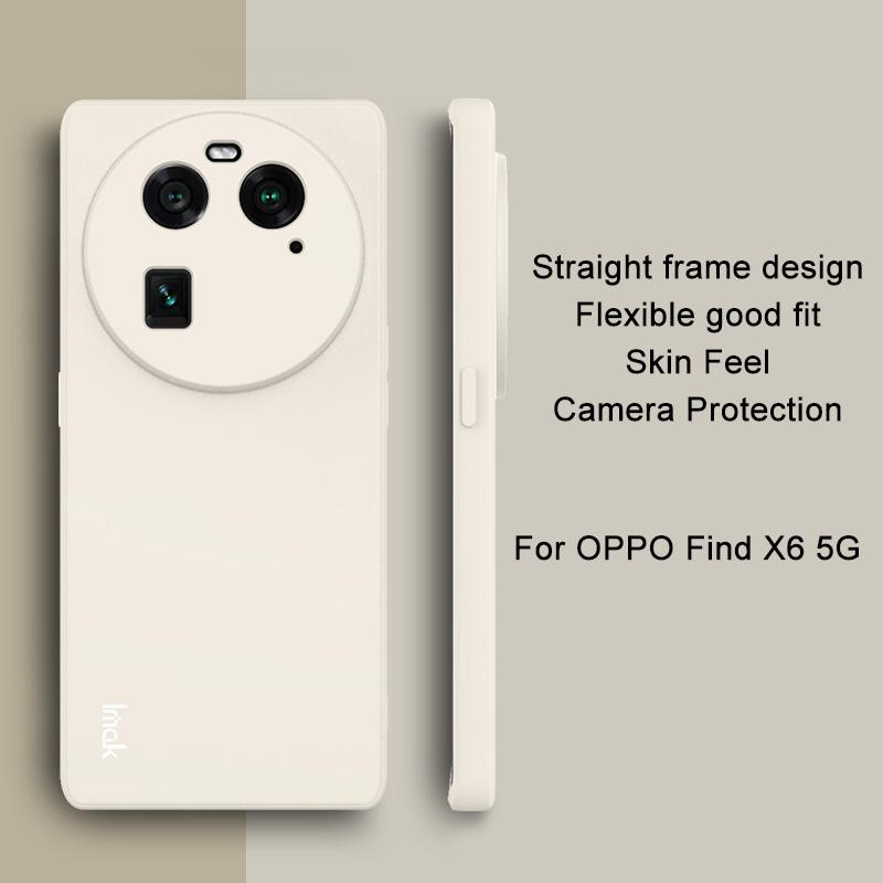 

IMAK UC-4 Series Shockproof Phone Cover for Oppo Find X6 Flexible Straight Edge TPU Phone Case White