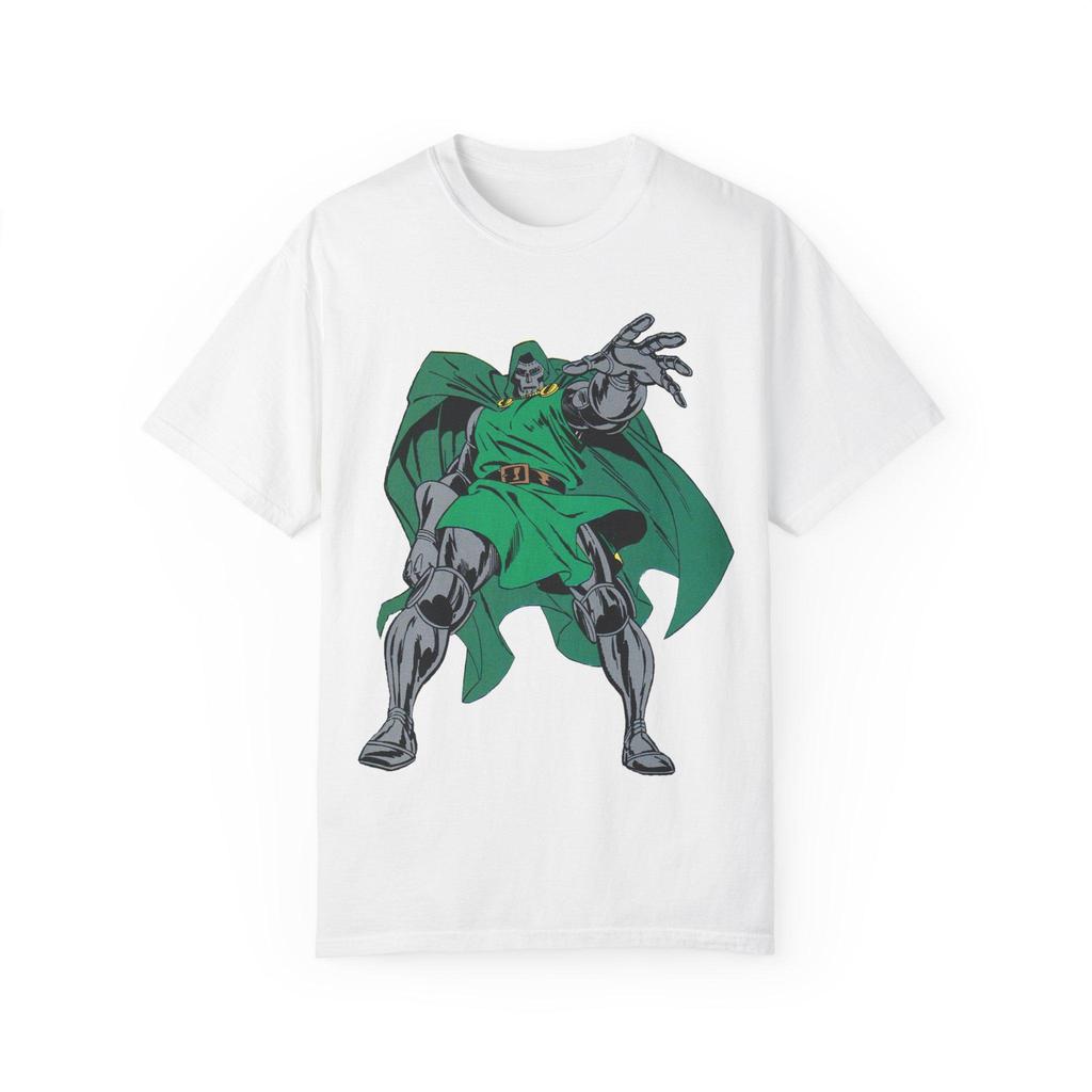 Doctor Doom Heavyweight Cotton Graphic Tshirt Prue Cotton Tee Fitness Print Workout Tee Streetwear Harajuku Men Clothing Top