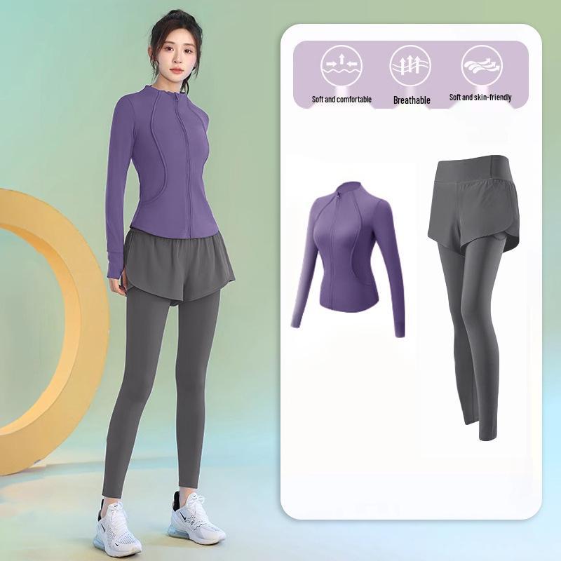 2025 Women's Slimming Morning Run Yoga Set - Long Sleeve Quick-Dry Fitness Outfit