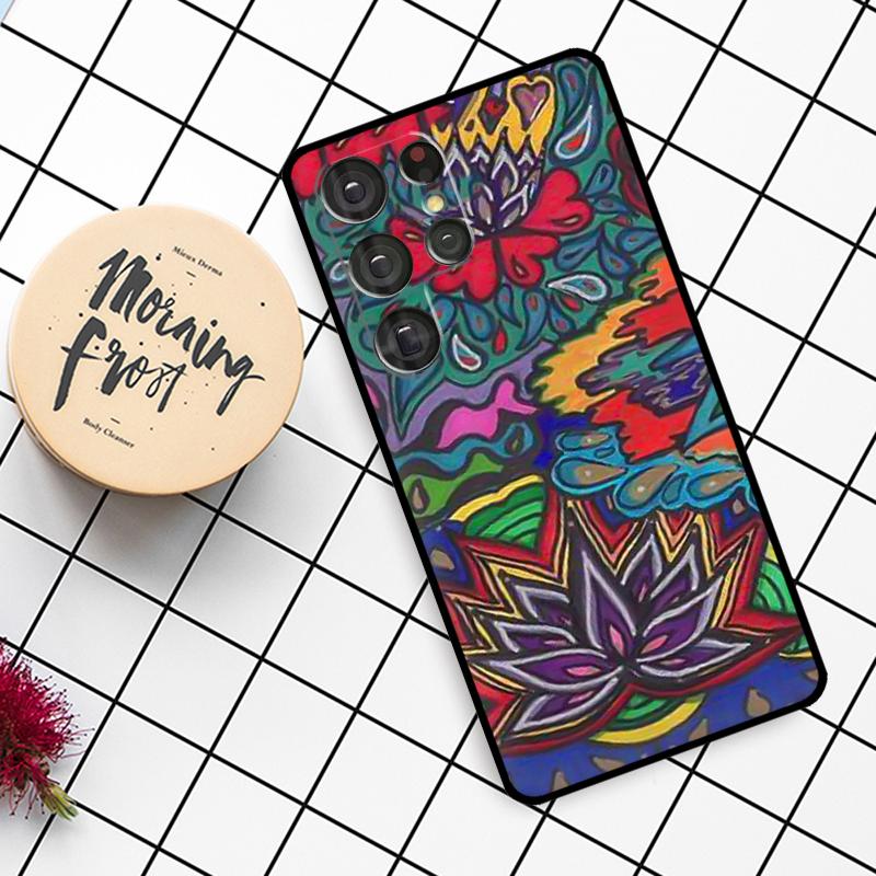 70s Hippie Psychedelic Floral Flowers Case For Samsung Galaxy S24 FE S21 S22 S23 S25 Ultra S9 S10 Plus S20 S25 FE Phone Cover