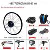 48V Electric Pedal Assist Mountain Bike Conversion Kit, 500W/750W Rear Drive, High-Speed Climbing Motor