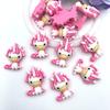 20pcs Hand Painted Resin Unicorn Flatback Cabochons  For Hair Bow Centers DIY Scrapbooking Decor