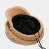 Herbst Winter Militär Kappe Frauen Mode Lammwolle Zeitungsjunge Mütze Damen Casual Warm Halten Flachen Hut Weibliche