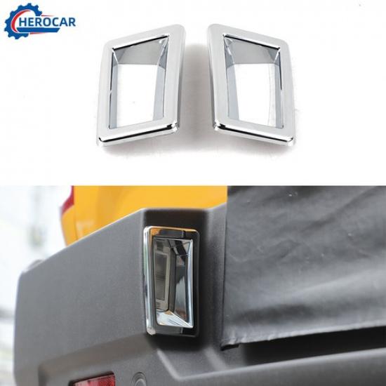 2xChrome Rear License Plate Lamp Cover Decoration For Ford Bronco Sport +
