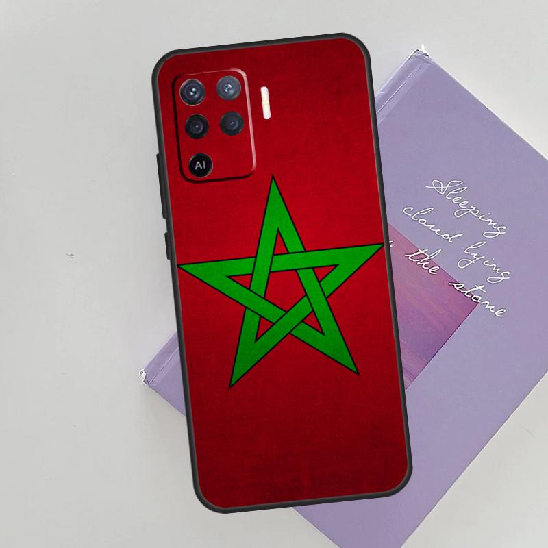 

Morocco Moroccan Flag Phone Case For Oppo A74 A53 A54 A94 A15 A16 A17 A52 A72 A76 A96 A57S A58 A78 A98 Back Cover OPPO A79 5G