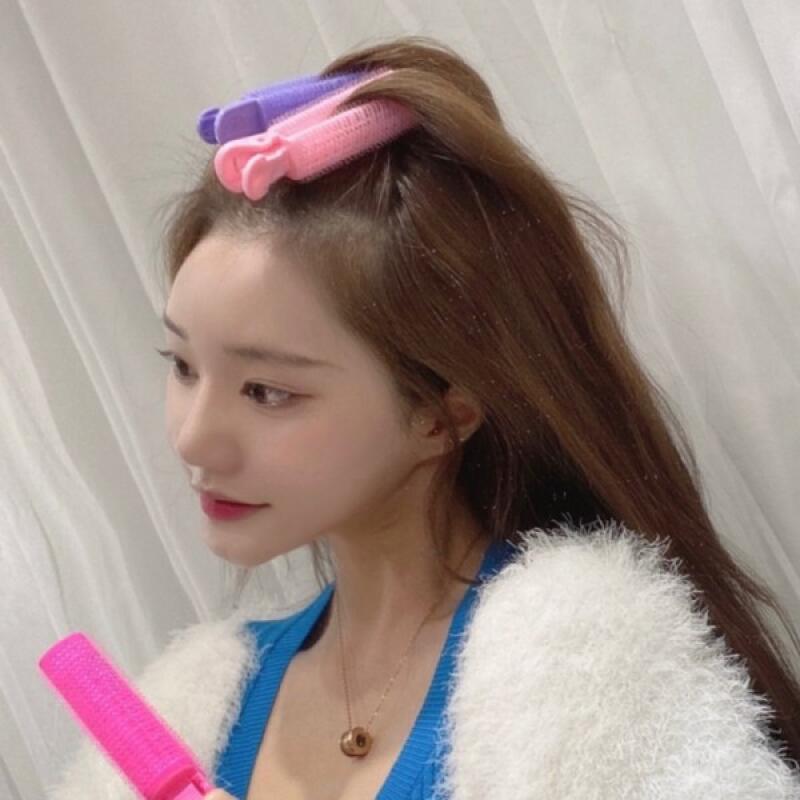 Root volume tongs bangs hair curler Hot Pink (c)