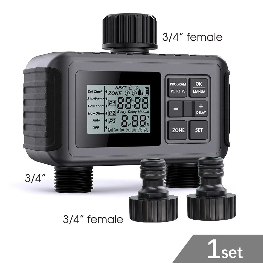 50-5m 1/4" Garden Drip Micro Irrigation 8-hole Adjustable Drippers with Stake 4/7mm Adapter PVC Tubing Automatic Watering System