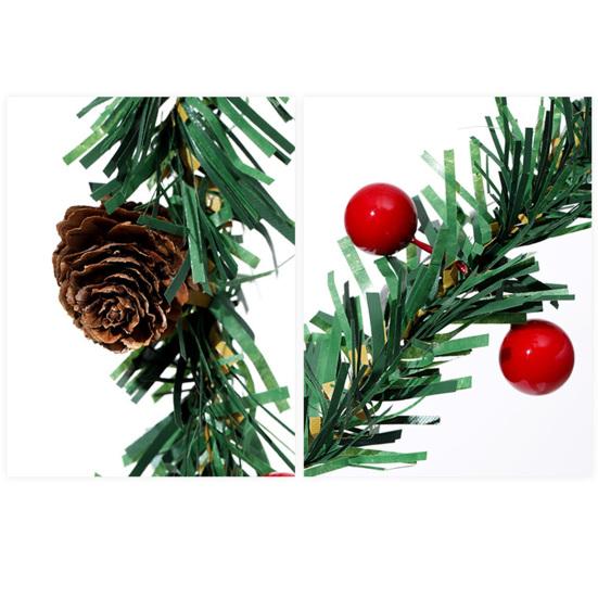 10/20 Pcs Christmas Garland Ties with Red Berries And Pine Cones Xmas Artificial Pine Garland Decorative Greenery Bands for Holiday Decor