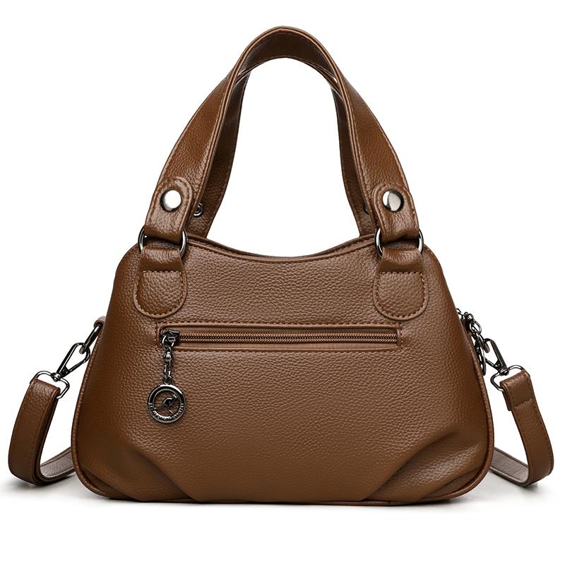 Women's Solid Color Shoulder Bag Middle-Aged and Elderly Mother Crossbody Bag