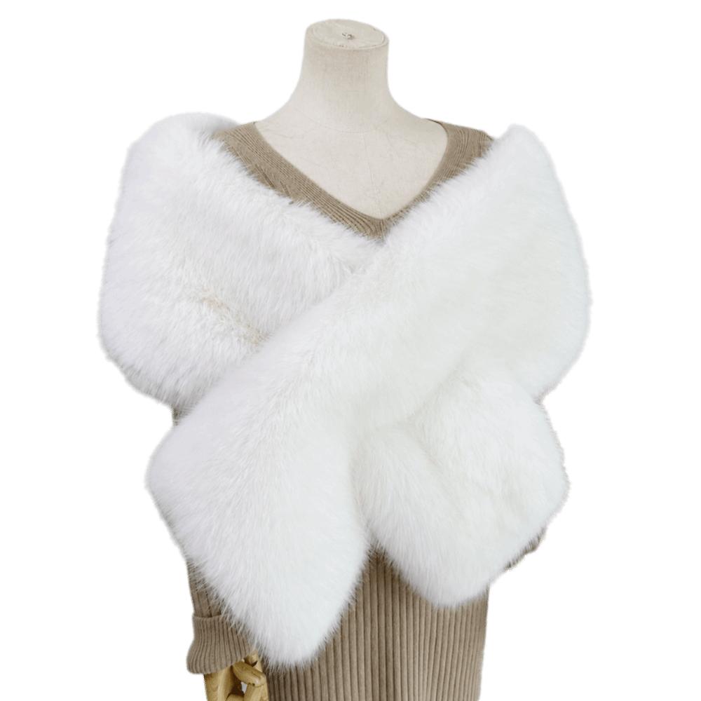Long Plush Faux Fur Wrap Faux Fox Fur Faux Fur Cape Fashion Faux Fur Jackets Women